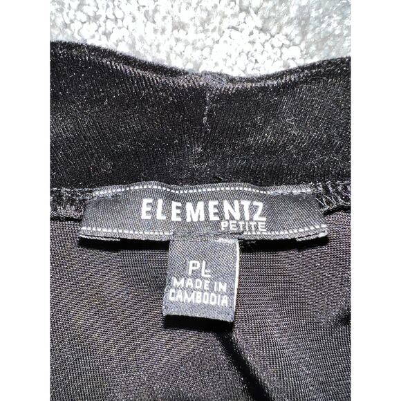 NEW Velvet Cardigan Jacket Blazer Large Petite Open Front Black LP PL 14P 16P - Picture 2 of 7